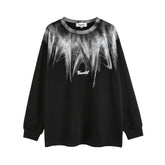 Men Long Sleeve T Shirt Pure Cotton Inkjet Hot Drilling Five-Pointed Star